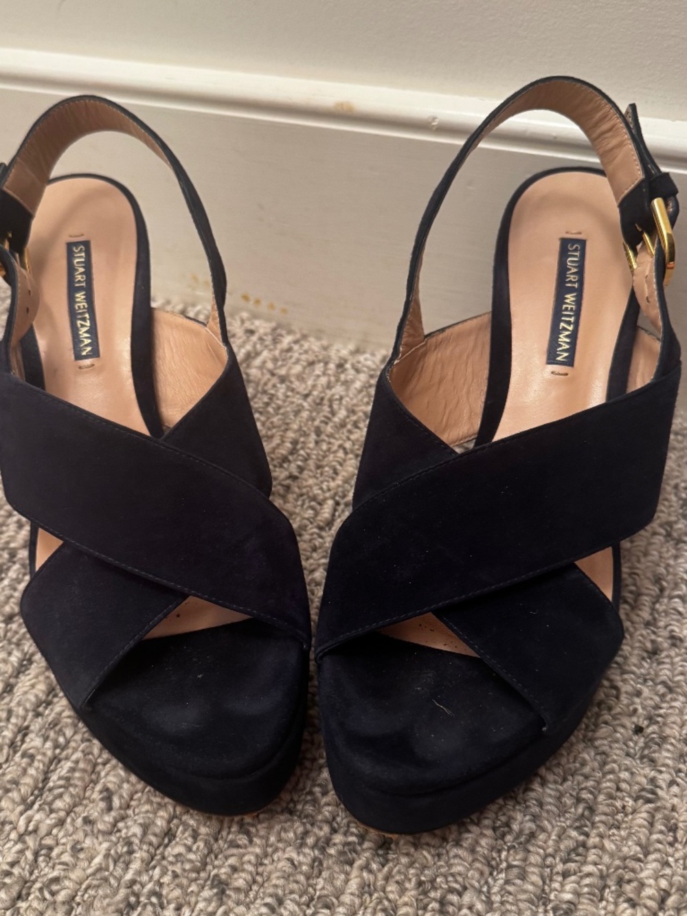 Stuart Weitzman suede sandals